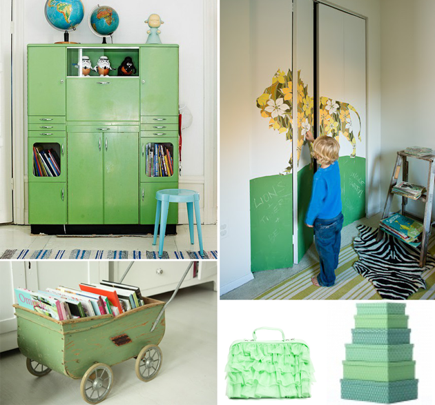ideas for kids bedroom play room storage green room
