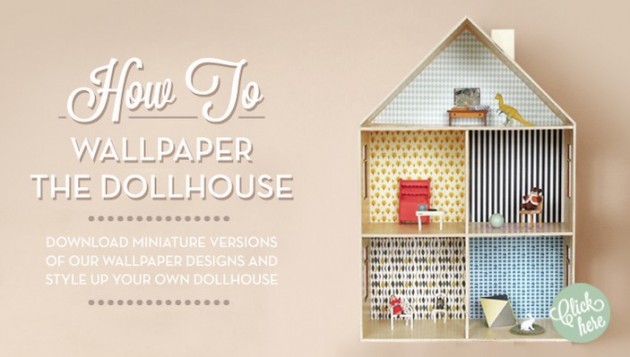 dollhouse ferm living kids wallpaper