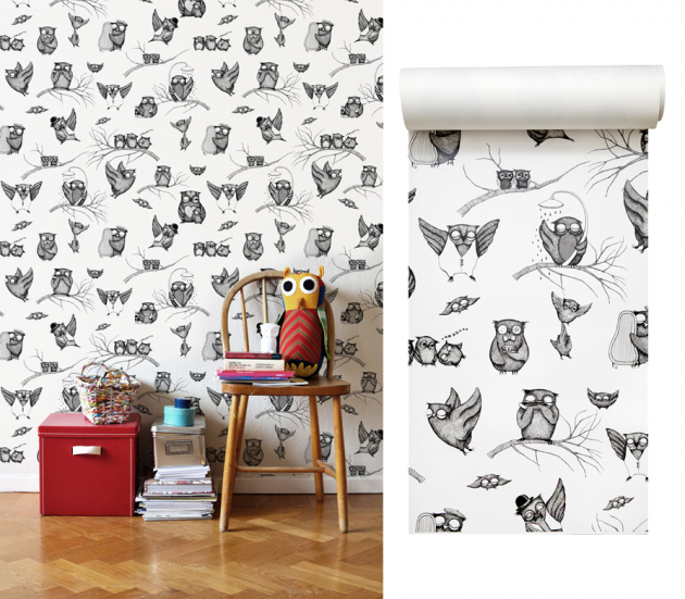 owl wallpaper by mini empire via photowall