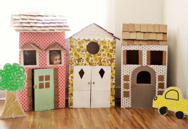 diy playhouses with vintage wallaper