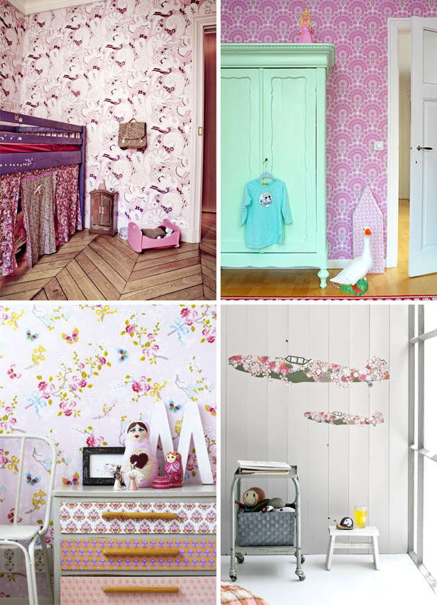 vintage wallpaper in kids rooms | Room to Bloom