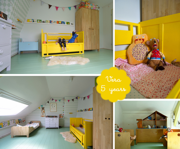 Shared Colourful Kids Bedroom Pastels Mint And Yellow For