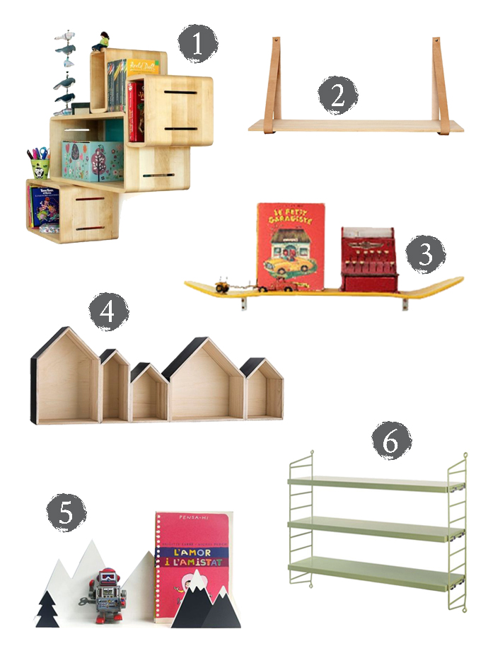 wall shelves for kid room