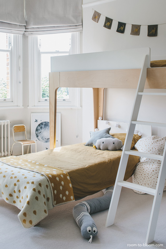 grey and yellow childrens bedroom