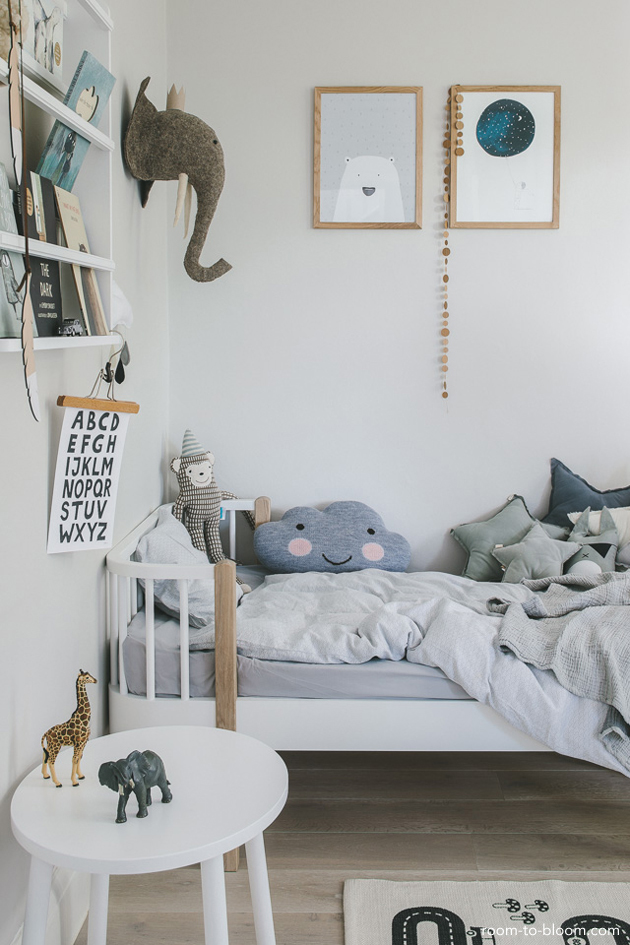 a scandinavian style bedroom  for benjamin Room  to Bloom